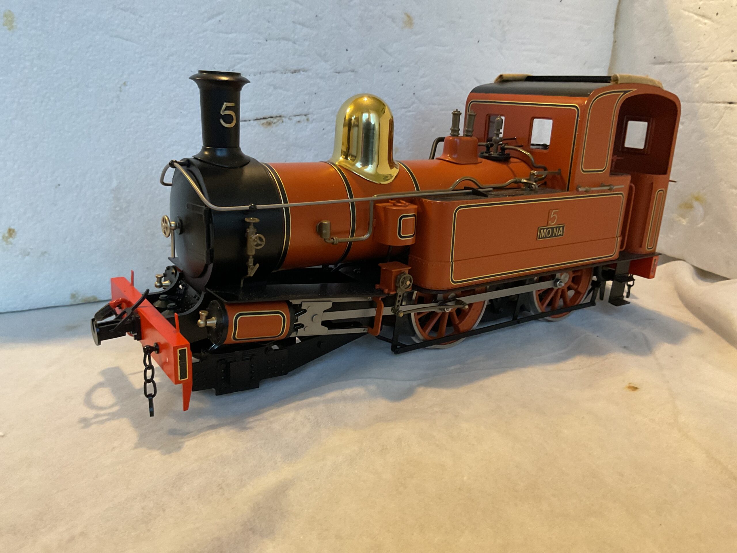 Accucraft Mona in Indian Red Livery